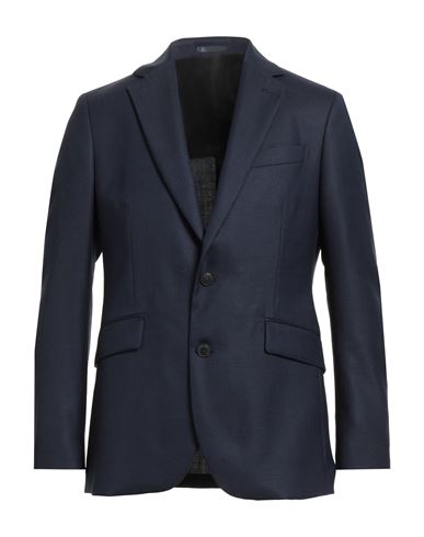 Hackett Man Blazer Navy Size 46 Polyester, Wool In Blue