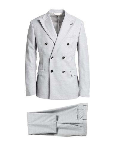 Paoloni Man Suit Light Grey Size 46 Wool, Elastane In Gray