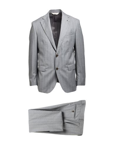Paoloni Man Suit Grey Size 44 Virgin Wool In Gray