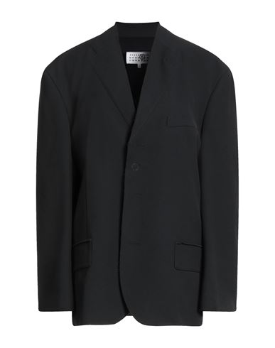 Mm6 Maison Margiela Woman Blazer Black Size 6 Polyester, Viscose, Elastane In Black