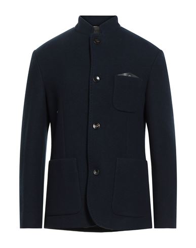 Agnona Man Blazer Navy Size 40 Wool, Cashmere In Black