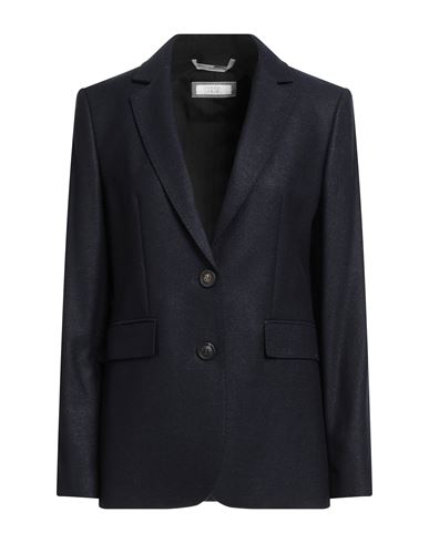 Peserico Easy Woman Blazer Midnight Blue Size 6 Virgin Wool, Polyester, Polyamide, Elastane In Black
