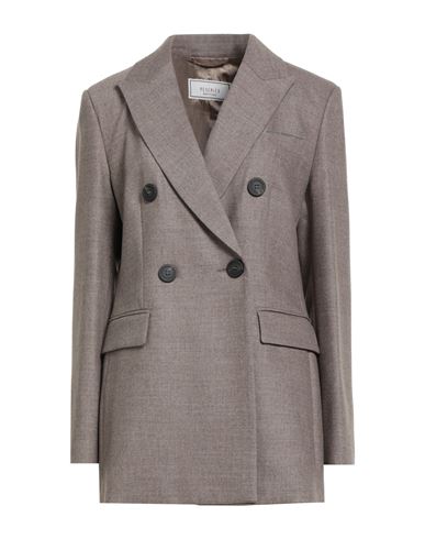 Peserico Woman Blazer Khaki Size 10 Virgin Wool, Cashmere, Elastane In Brown