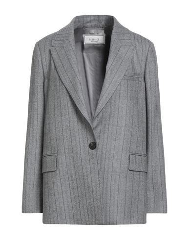 Peserico Woman Blazer Grey Size 6 Virgin Wool, Elastane In Gray