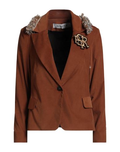 Shirtaporter Woman Blazer Tan Size 8 Cotton In Brown