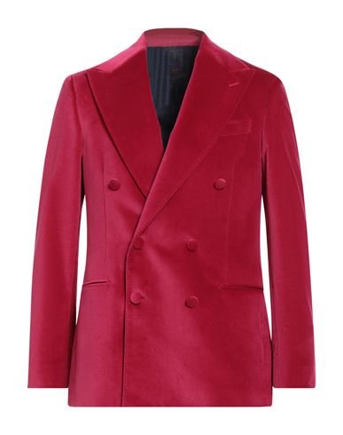 Mp Massimo Piombo Man Blazer Garnet Size 42 Cotton In Red