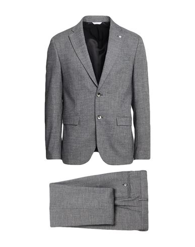 Manuel Ritz Man Suit Grey Size 44 Virgin Wool, Elastane In Gray