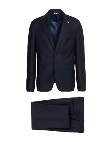Manuel Ritz Marzotto For  Man Suit Midnight Blue Size 44 Virgin Wool, Elastane In Blue