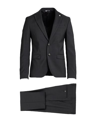 Manuel Ritz Man Suit Charcoal Size 44 Virgin Wool In Black
