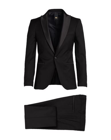 Mulish Man Suit Black Size 44 Polyester, Viscose, Elastane In Black
