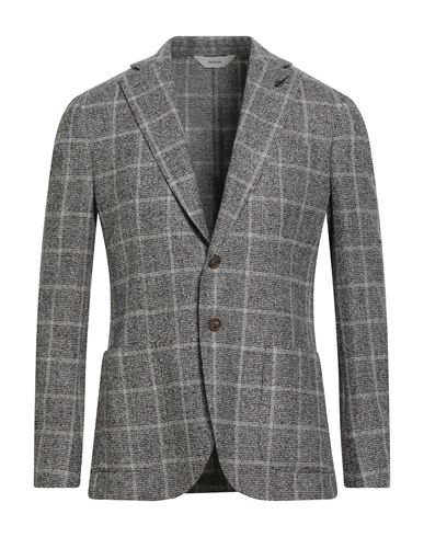 Paoloni Man Blazer Light Grey Size 40 Virgin Wool, Polyester In Gray