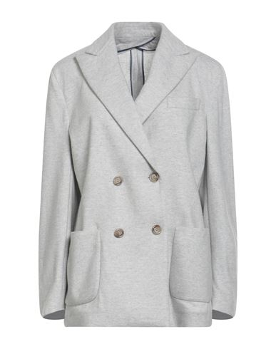 Fedeli Woman Blazer Light Grey Size 6 Cashmere In Gray
