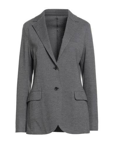 Eleventy Woman Blazer Grey Size 4 Wool, Cotton In Gray