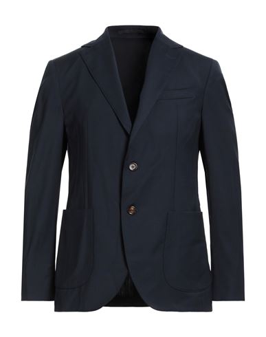 Seventy Venezia Man Blazer Midnight Blue Size 46 Polyester, Wool, Elastane In Blue