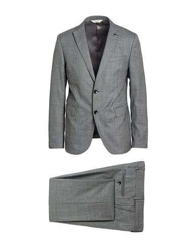 Paoloni Man Suit Grey Size 40 Wool In Gray