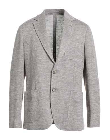 Ferragamo Man Blazer Taupe Size 42 Linen, Polyamide In Gray