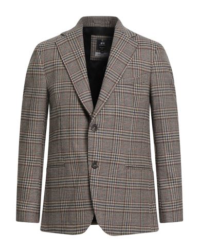 La Martina Man Blazer Beige Size 46 Wool, Polyester, Polyamide, Elastane In Gray