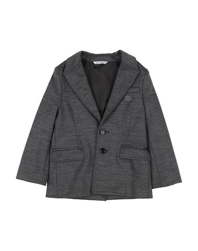 Dolce & Gabbana Toddler Boy Blazer Grey Size 4 Polyamide, Virgin Wool, Elastane In Black
