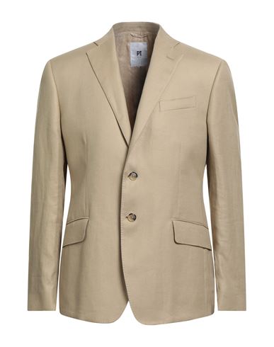Pt Torino Man Blazer Beige Size 40 Linen, Cotton In Neutral