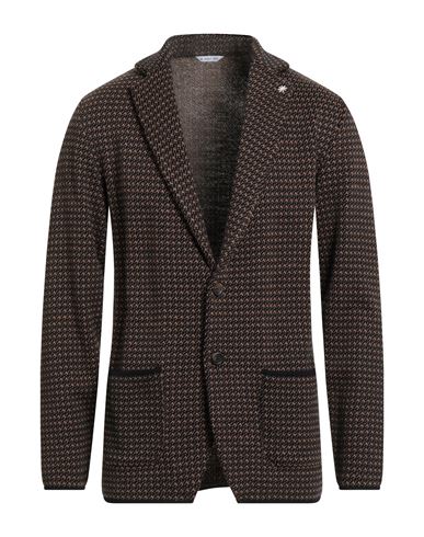 Manuel Ritz Man Blazer Camel Size Xxl Acrylic, Virgin Wool In Multi
