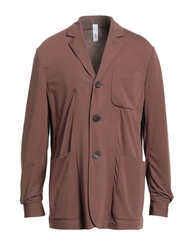 Hevo Hevò Man Blazer Brown Size 40 Viscose, Polyamide, Elastane In Brown