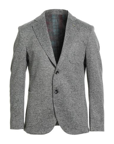 Harmont & Blaine Man Blazer Dark Green Size 40 Acrylic, Polyester, Virgin Wool In Gray