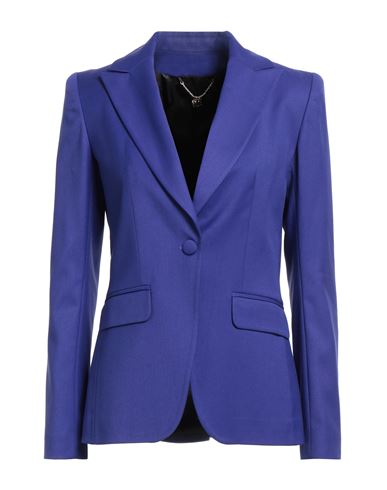 Revise Concept Woman Blazer Purple Size 4 Polyester, Viscose, Elastane In Blue