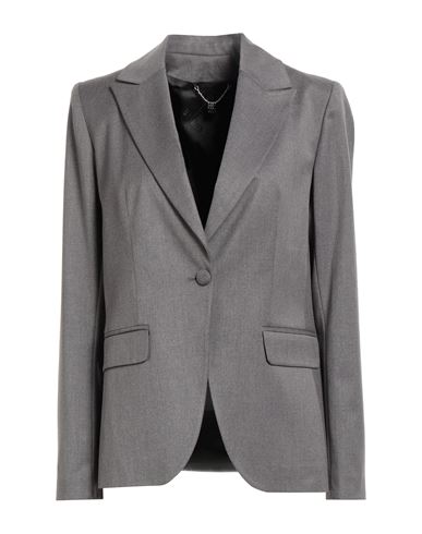 Revise Concept Woman Blazer Grey Size 8 Polyester, Viscose, Elastane In Gray