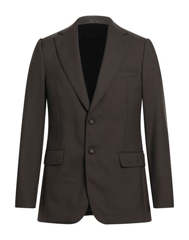 Officine Generale Officine Générale Man Blazer Chocolate Brown Size 44 Virgin Wool In Brown
