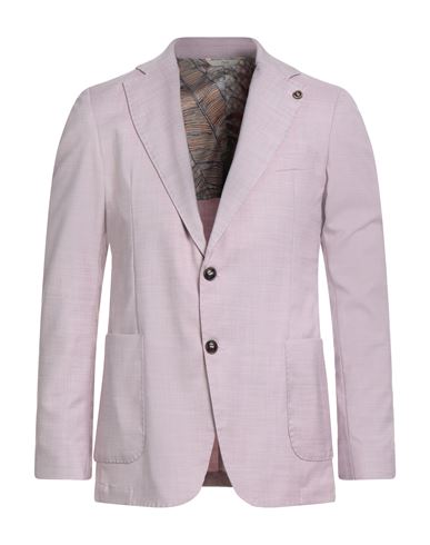 Exigo Man Blazer Pink Size 32 Polyester, Viscose, Elastane In Pink
