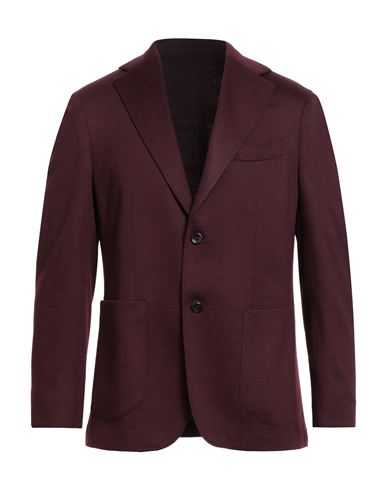 Giampaolo Man Blazer Burgundy Size 42 Virgin Wool, Acrylic In Red
