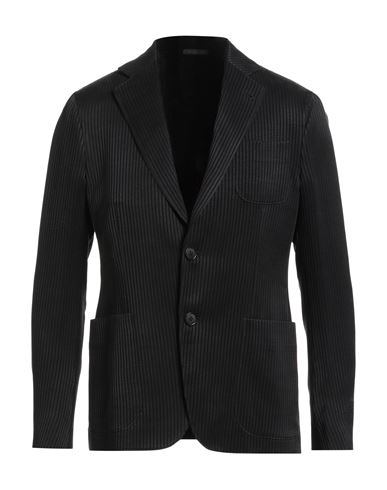 Giorgio Armani Man Blazer Black Size 42 Cupro In Black