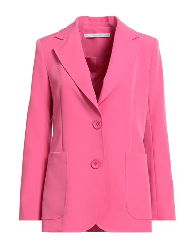 Herzensangelegenheit Woman Blazer Fuchsia Size 14 Polyester, Elastane In Pink