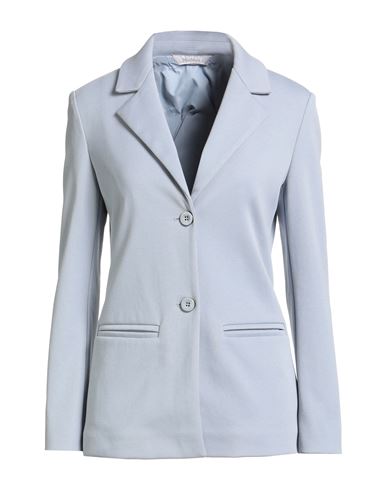 Max Mara Woman Blazer Sky Blue Size S Cotton, Polyester In Blue
