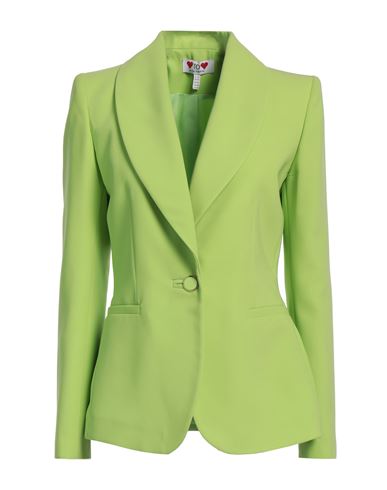 Gai Mattiolo Woman Blazer Lime Green Size 8 Polyester In Green