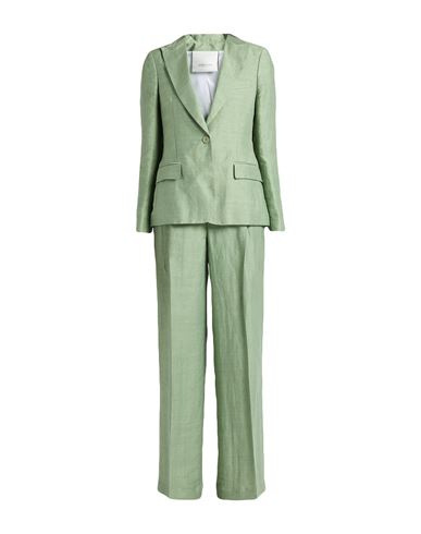 Breras Milano Woman Suit Sage Green Size 12 Linen, Polyamide