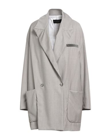 Fabiana Filippi Woman Blazer Grey Size 4 Virgin Wool In Gray