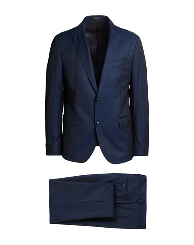 Breras Milano Man Suit Navy Size 40 Virgin Wool In Blue