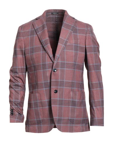 Breras Milano Man Blazer Rust Size 42 Polyester, Viscose, Elastane In Brown