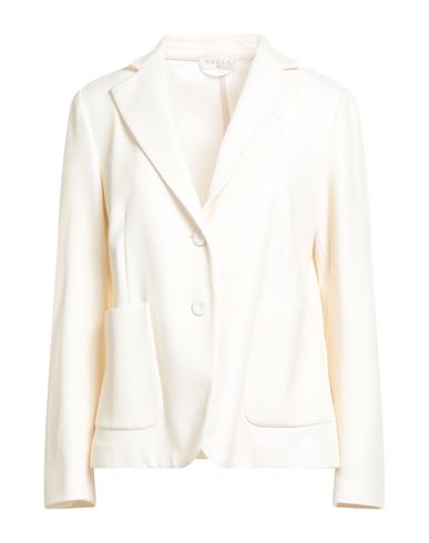 A.d.e.l.e.  1961 A. D.e. L.e. 1961 Woman Blazer Cream Size 10 Cotton, Polyamide In White