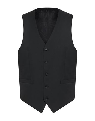 Tiger Of Sweden Man Tailored Vest Black Size 44 Polyester, Wool, Elastane In Black