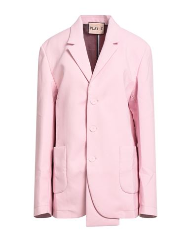 Plan C Woman Blazer Pink Size 10 Polyester In Pink