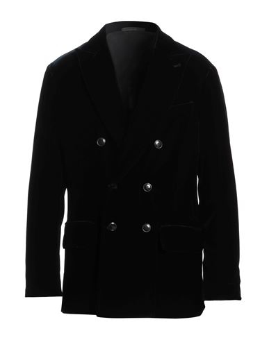 Giorgio Armani Man Blazer Midnight Blue Size 44 Viscose, Cupro, Elastane In Black