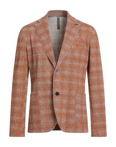 Bob Man Blazer Rust Size 42 Cotton, Polyester, Elastane In Brown