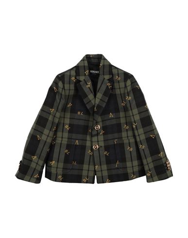 Versace Young Toddler Blazer Dark Green Size 4 Cotton In Multi