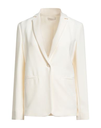 Antonelli Woman Blazer Ivory Size 14 Polyester, Elastane In White