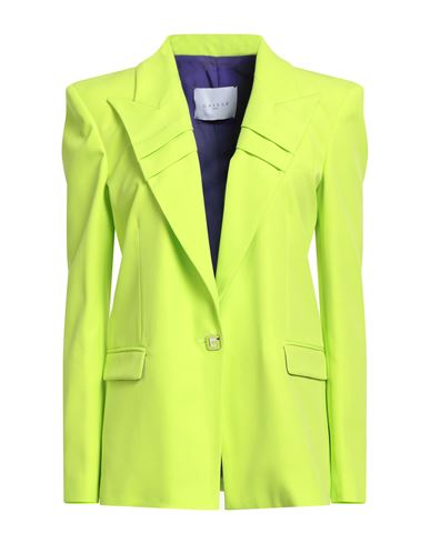 Gaelle Paris Gaëlle Paris Woman Blazer Lime Green Size 2 Polyester, Elastane In Green