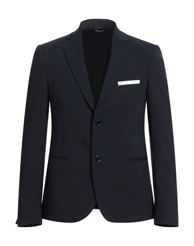 Grey Daniele Alessandrini Man Blazer Midnight Blue Size 38 Polyester, Wool, Elastane In Black