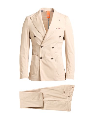Bharnaba Man Suit Beige Size 42 Cotton, Polyamide, Elastane In Brown