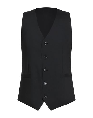Tiger Of Sweden Man Tailored Vest Black Size 42 Wool, Elastane In Black